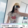 LunaGrace/南油小众设计日系风圆领涂鸦印花短袖T恤修身显瘦上衣