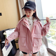 女童棉衣2022韩版派克服儿童加厚加绒棉服冬装中大童棉袄外套
