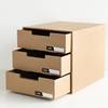 牛皮纸收纳盒桌面抽屉式整理盒，办公室文件夹储物盒纸质，多层收纳盒