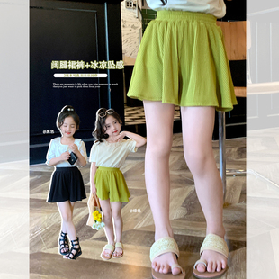 mini旦女童装短裙裤夏季儿童糖果色系显瘦高腰洋气短裙裤