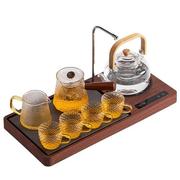 电陶炉煮茶器抽水茶盘一体全自动茶具套装家用玻璃茶壶烧水小茶台
