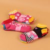 3双装日本卡通波点彩条糖果色可爱纯棉夏季薄款短袜低腰休闲袜子