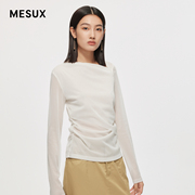 mesux米岫24春季日本进口面料长袖弹力，打底衫女mmsud510