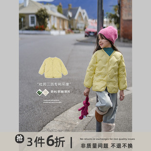 史豌豆童装儿童轻薄羽绒服内胆2023冬季儿童甜美90白鸭绒外套