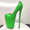 订做不退换糖果色绿色22cm超高高跟鞋夜店性感大码红女鞋34-50码