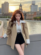 假两件西装外套女中长款春秋高级感气质百搭长袖宽松休闲西服上衣