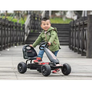 儿童卡丁车四轮脚踏健身车小孩脚蹬充气轮可坐男女宝宝玩具自行车