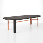 长方形实木餐桌意式现代简约创意大理石圆桌子minott DAN家具定制