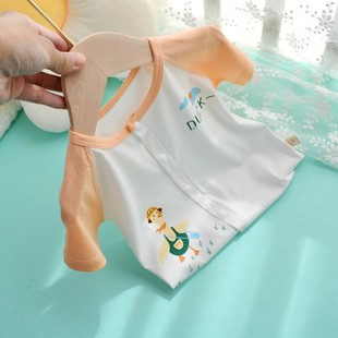 宝宝短袖开衫夏季薄款衣服，棉a类t恤莫代尔，一岁男女上衣婴儿半袖