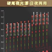 日夜两用硬尾电子漂3目加粗4目亮灯珠钓鱼混养大物浮漂