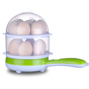 多功能双层煮蛋器蒸蛋器迷你单把电煎锅不粘锅煎蛋器可煮1-14个蛋