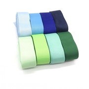 约5米 DIY包装手工发饰品材料25MM蓝绿系纯色螺纹带三顶织带丝带