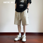 Hunting Area夏季时尚宽松分割拼接撞钉伐木裤休闲短裤 HU9235