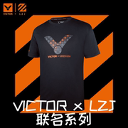 victor胜利羽毛球，服李梓嘉联名系列针织体恤，男女款t-lzj302