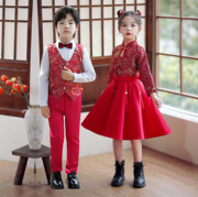元旦儿童大合唱演出服中小学生中国风诗歌朗诵比赛幼儿园表演服装