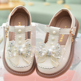 女童皮鞋2024年春夏儿童单鞋，小女孩软底平底鞋子，洛丽塔公主鞋