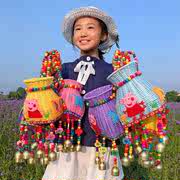 儿童小背篓鱼篓竹编包包幼儿园，演出舞台道具仿藤塑编织民族风工艺