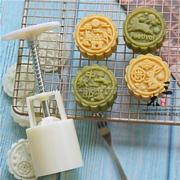 三木家玉兔月饼模具，50克手压加厚广式冰皮桃山绿豆糕制作