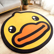 小黄鸭可爱圆形椅子地毯，卧室房间卡通家用吊篮儿童电脑椅床地垫