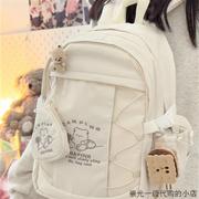 香港复古可爱少女学生书包女韩版初中女生高中生双肩包大容量背包