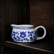 陶瓷公道杯家用青花白瓷功夫茶具配件简约公杯茶海单个泡茶分茶器