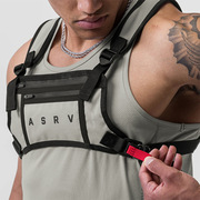 战术背包男运动手机小包跑步骑行多功能机能，胸包户外双肩健身包包