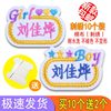 名字贴刺绣幼儿园宝宝姓名，贴布可缝卡通入园可烫可水洗名字条