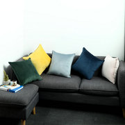 ins风抱枕套不含芯北欧沙发纯色，简约款靠垫套办公室客厅布艺靠枕