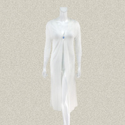 卡迪DL 清新白色无扣七分袖中长款女夏秋针织开衫披肩 AGD491301