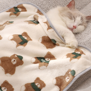 猫咪专用毛毯珊瑚绒冬天地毯，宠物猫用小毯子，踩奶垫子睡觉用小被子
