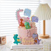 儿童生日蛋糕装饰摆件，网红恐龙宝宝插件男孩卡通，周岁派对装扮配件