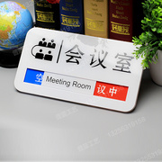 会议室门牌科室牌标识牌可切换状态可更换内容亚克力吊牌