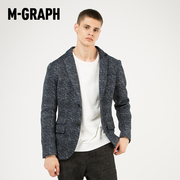 m-graph卓卡潮牌男装，青春流行时尚休闲长袖西装外套，宽松显瘦西服