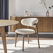 北欧轻奢设计师皮艺椅约实木餐椅子客厅，靠背椅家用餐厅书椅