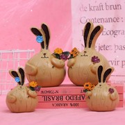 树脂工艺 创意杂货店摆件 大蒜兔工艺品 可爱胖兔KxY7pl9oKc