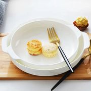 酸菜鱼盘子高级感盘子菜盘碟子窝盘带盖陶瓷家用汤盘纯白色简约