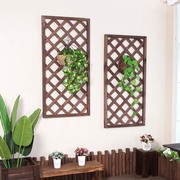 实木网格植物爬藤架客厅壁挂，装饰室内阳台靠墙上绿萝悬挂式花架子