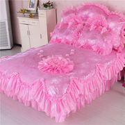 床上四件套全棉纯棉公主，风网红款花边床单，被套荷叶边床上家纺用品