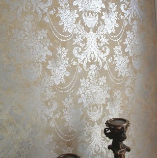 美国进口wallquest纯纸墙纸美式新古典法式暗花别墅客厅壁纸