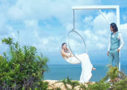 婚纱摄影外景道具跑车水晶船游艇等海边沙滩户外大型道具吊篮