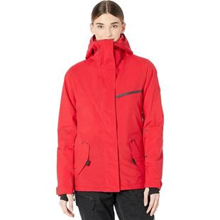 Billabong Eclipse冲锋衣女防风防水加绒厚红色外套专业滑雪服