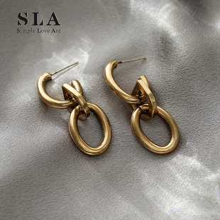 SLA私家 复古简单而高级感 拒绝同款耳环 原创设计个性潮女