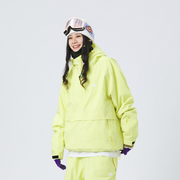 南恩滑雪服滑雪裤套装女单板半套头2023防水纯色保暖3L滑雪服