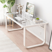 设计风电脑桌台式钢化玻璃，办公桌现代简约学生书桌，家用写字台桌子