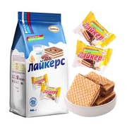 阿孔特牌俄罗斯进口蜂蜜瓦夫饼多芙巧克力小农庄牛奶威化饼干408g