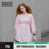 INXXStandby 潮牌短袖宽松T恤粉色字母印花圆领上衣男女同款