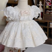 女童法式公主蓬蓬裙礼服生日装备夏天短袖洋装洛丽塔甜洋气连衣裙