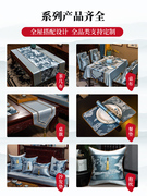 新中式电视柜盖布布艺桌布，现代简约玄关鞋柜，中国风防尘罩茶几盖布