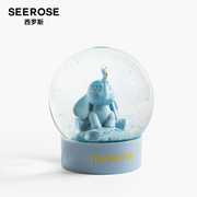 seerose西罗斯梦幻蓝色星球，大象兔子水晶球，送女友生日情人节礼物