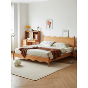 北欧日式实木双人床1.8米主卧婚床家用樱桃木1.5米简约现代小户型